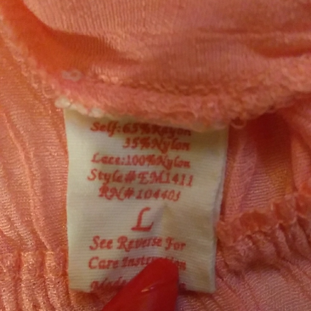 NWOT Anthologie E Hanger Peachy Pinkish Coral Summer Top - Picture 7 of 8
